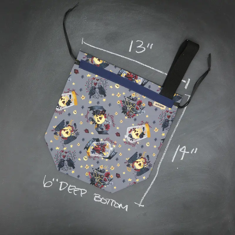 Sweater Drawstring Project Bag in Be Still My Beating Heart