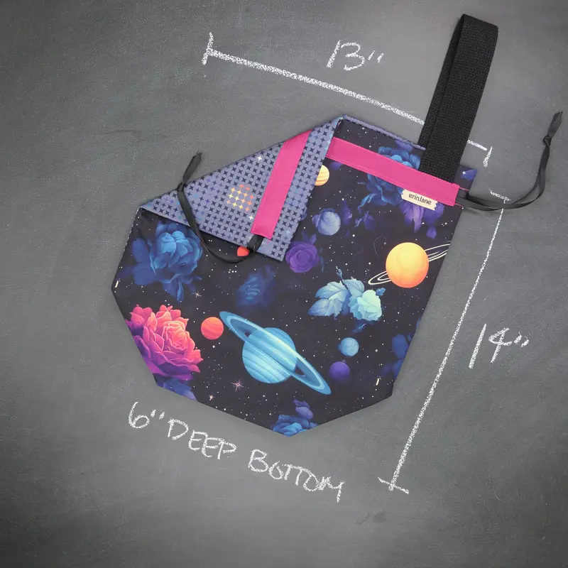 Sweater Drawstring Project Bag in Botancial Orbit