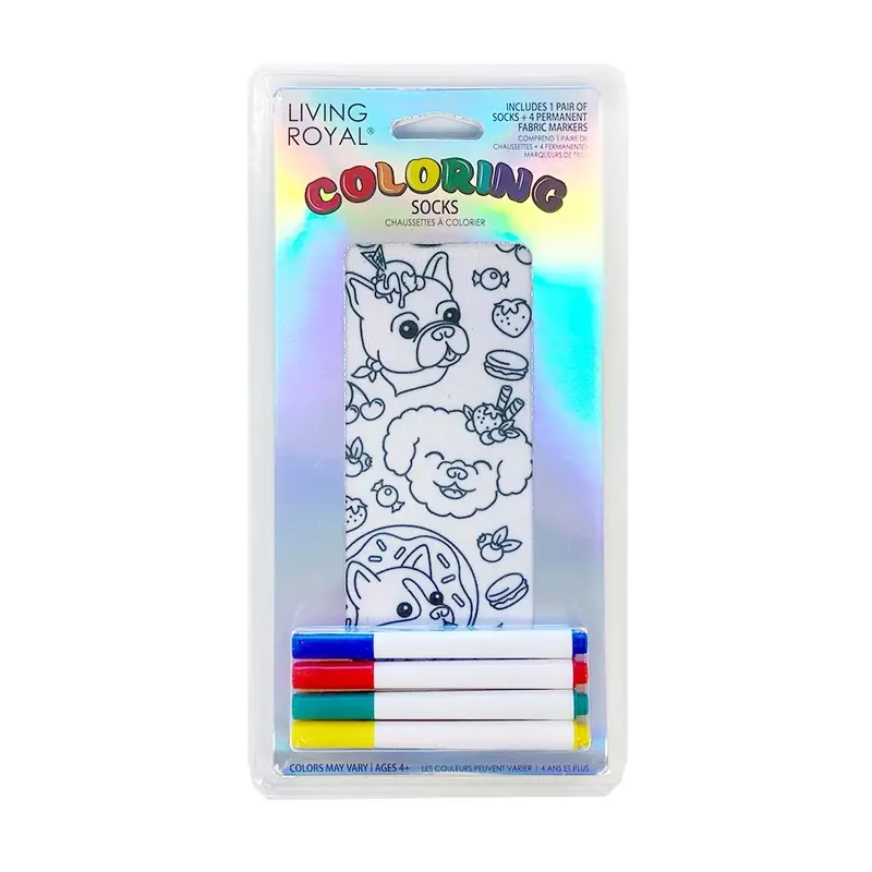 Sweet Dog Coloring Socks