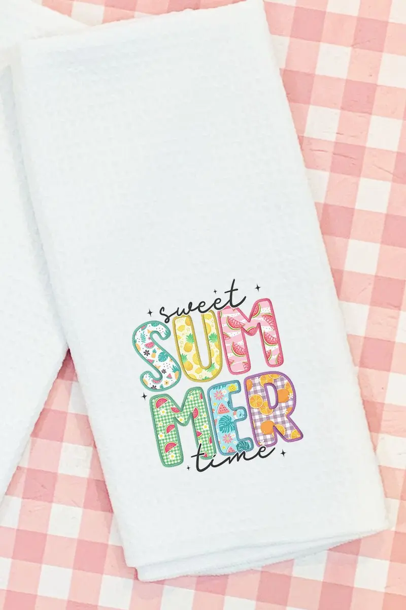 Sweet Summertime Waffle Kitchen Towel