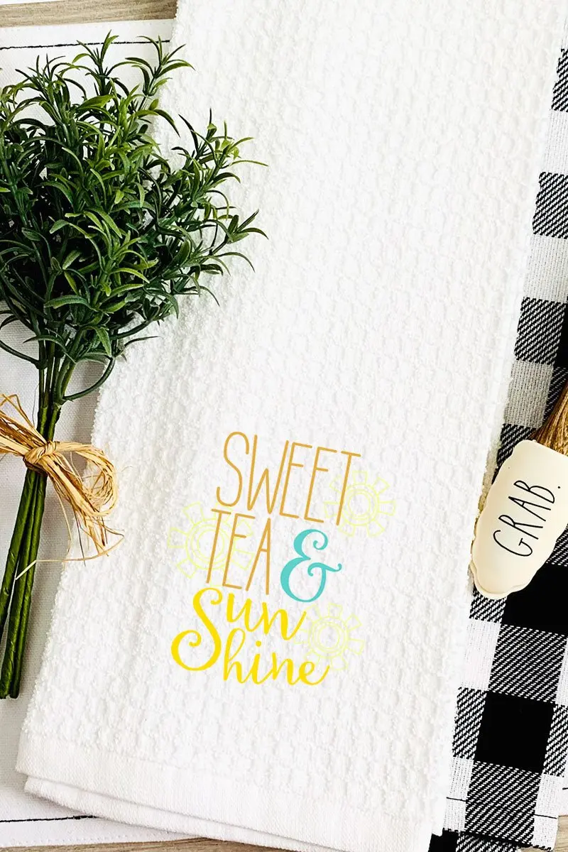 Sweet Tea And Sunshine Waffle Kitchen Towel