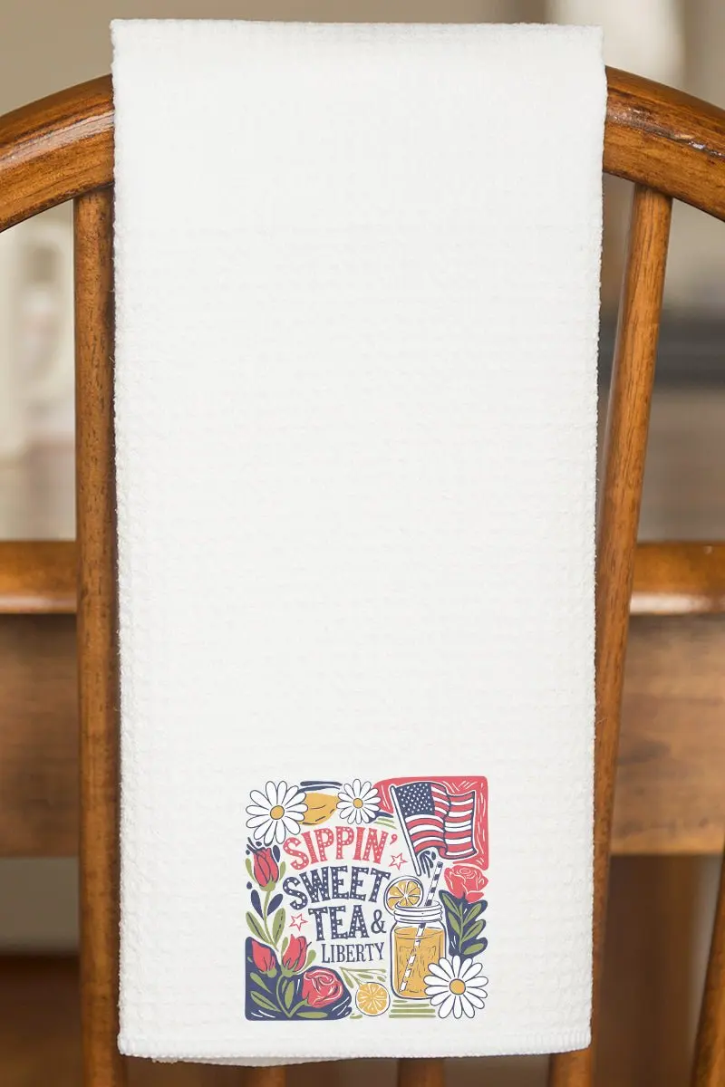 Sweet Tea & Liberty Waffle Kitchen Towel