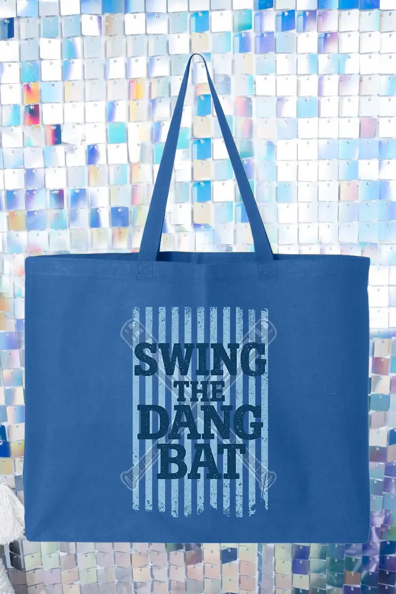 Swing The Dang Bat Canvas Jumbo Tote