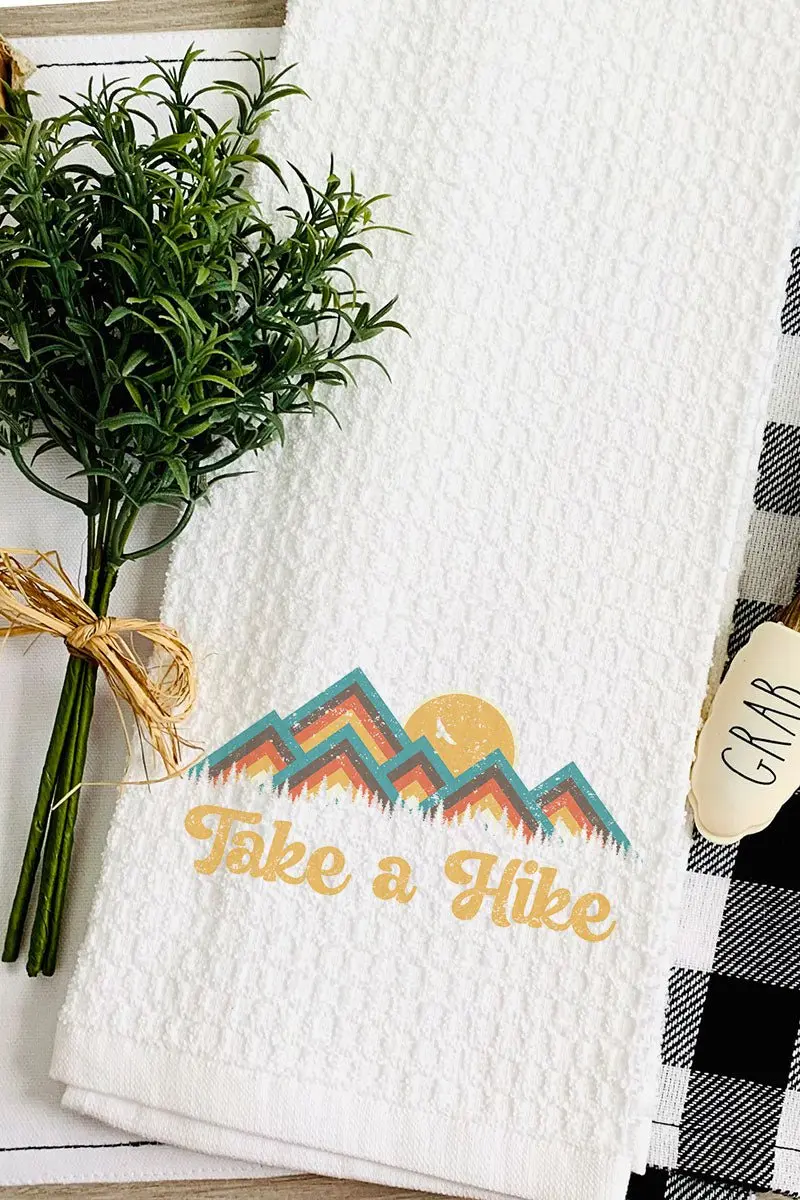 Take A Hike Waffle Kitchen Towel