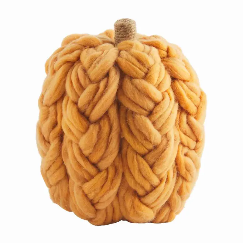 Tall Orange Pumpkin Sitter by Mudpie