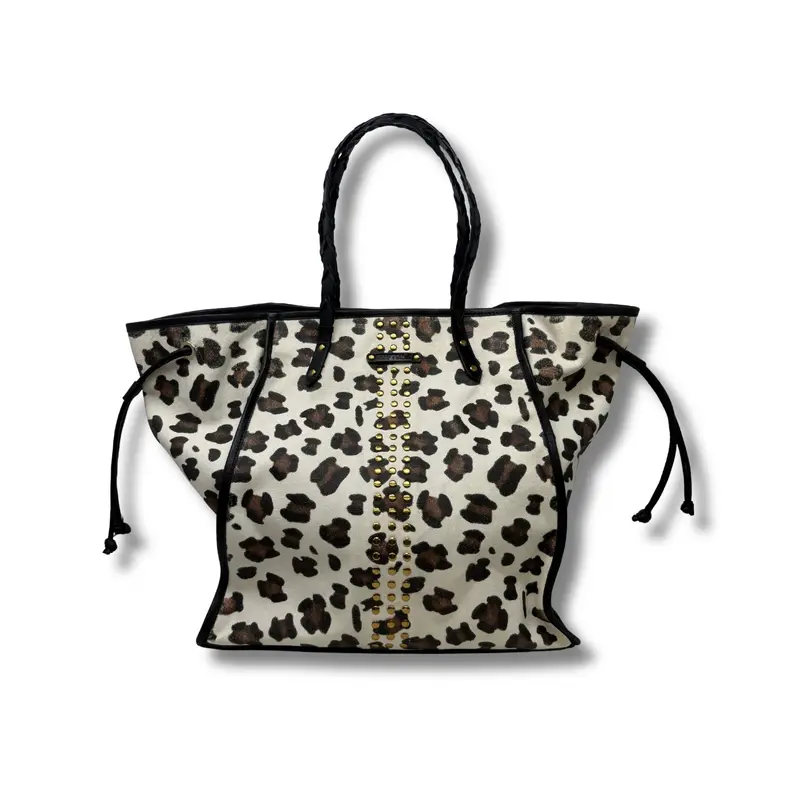 Taunton Tote - Studded canvas Leopard SAMPLE