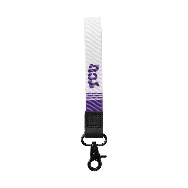 TCU White - Wristlet Keychain