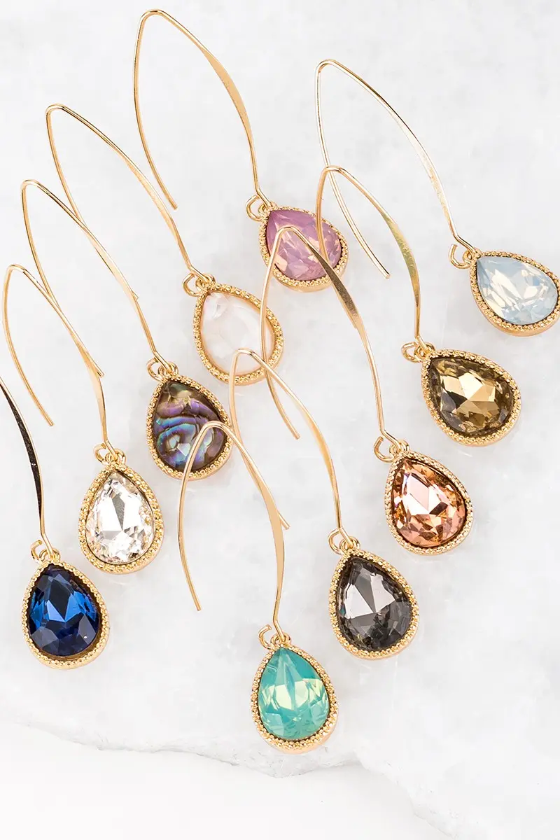Tear Drop Hook Earrings