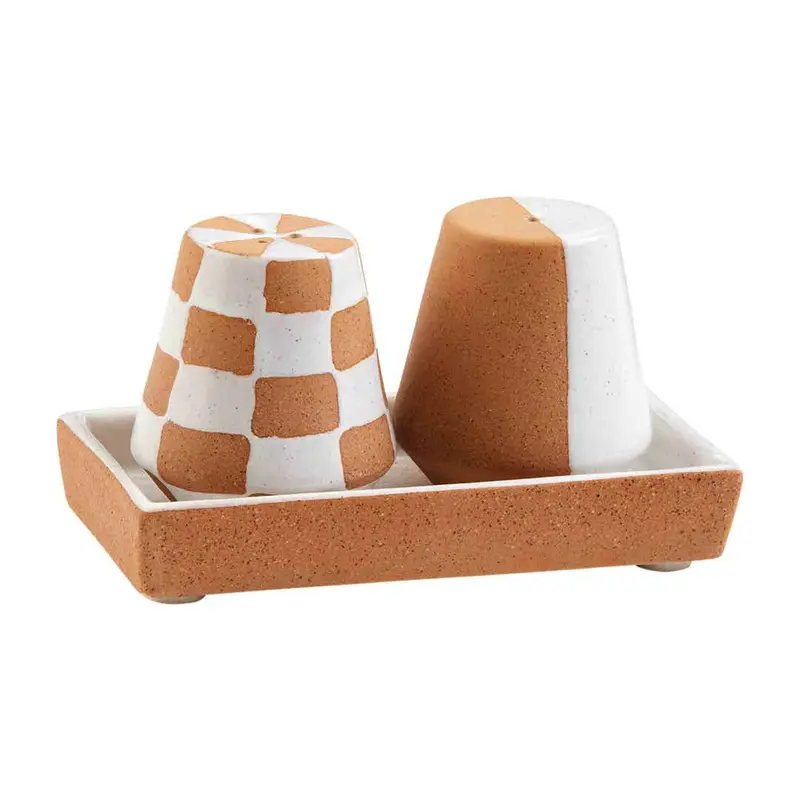 Terracotta Salt & Pepper Set by Mudpie