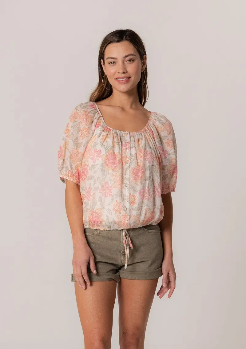 Teviot Puff Sleeve Blouse