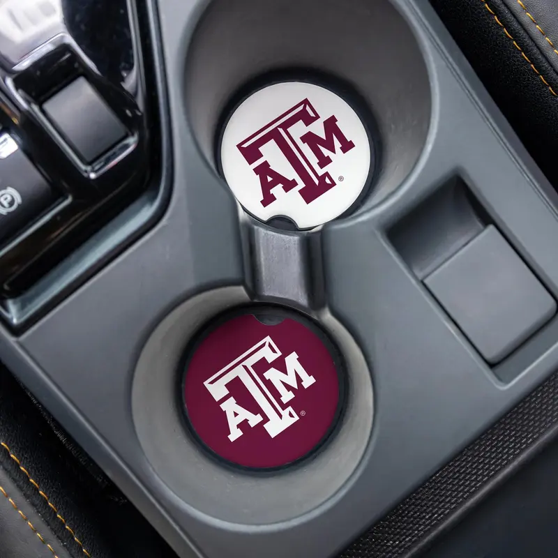 Texas A & M Car Coaster Set