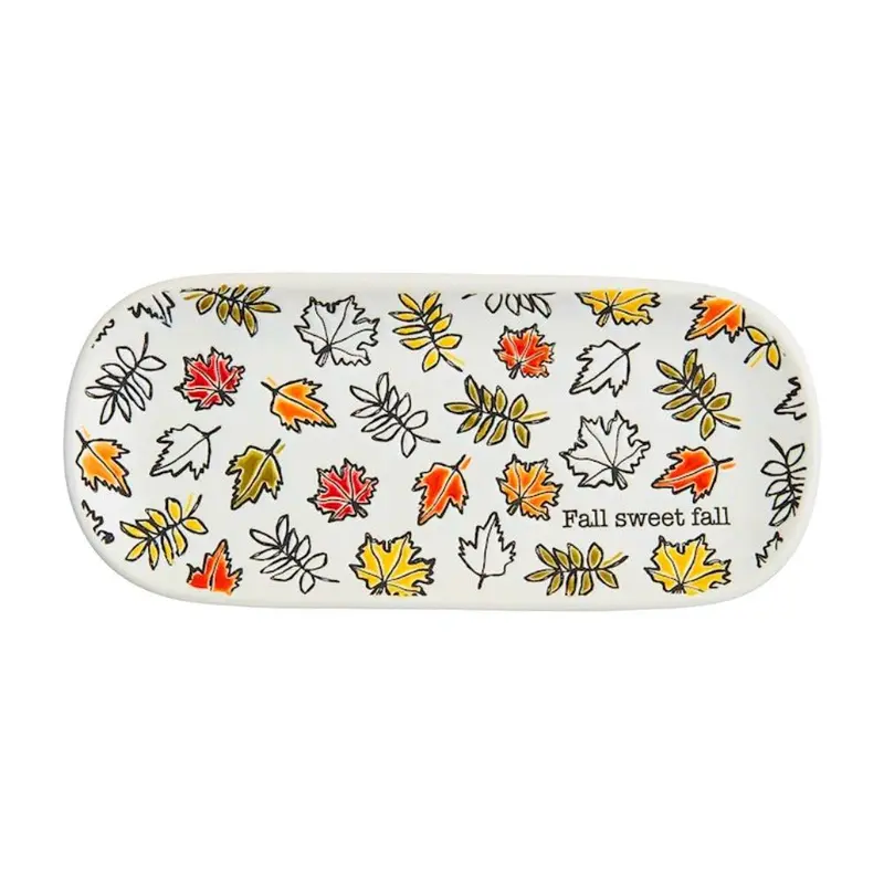 Thanksgiving Leaves Pattern Everything Plate by Mud Pie