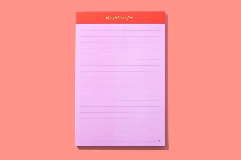 This Girl is on Fire List Pad