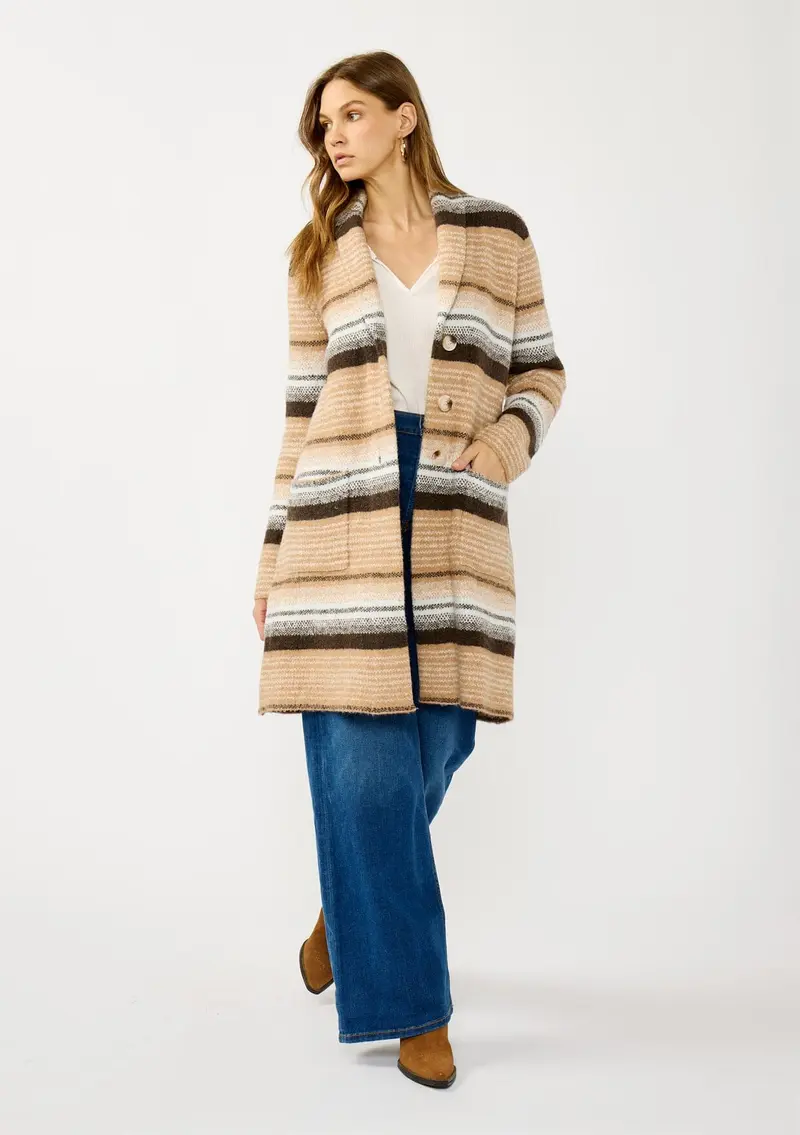 Tierra Striped Coatigan