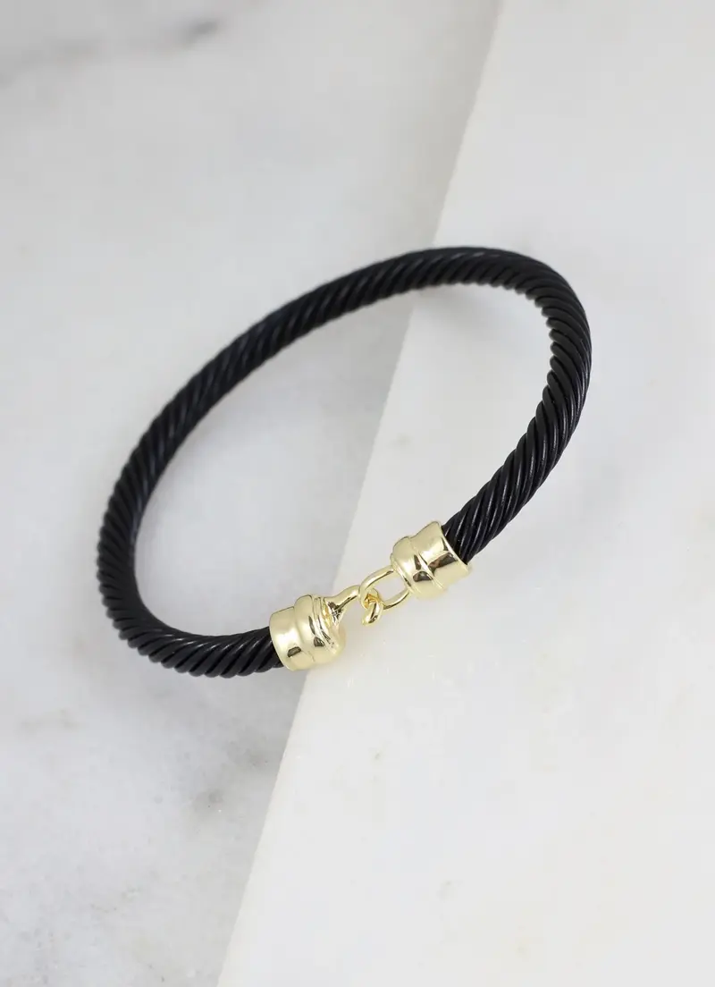 Timberland Hinge Cable Bracelet Black