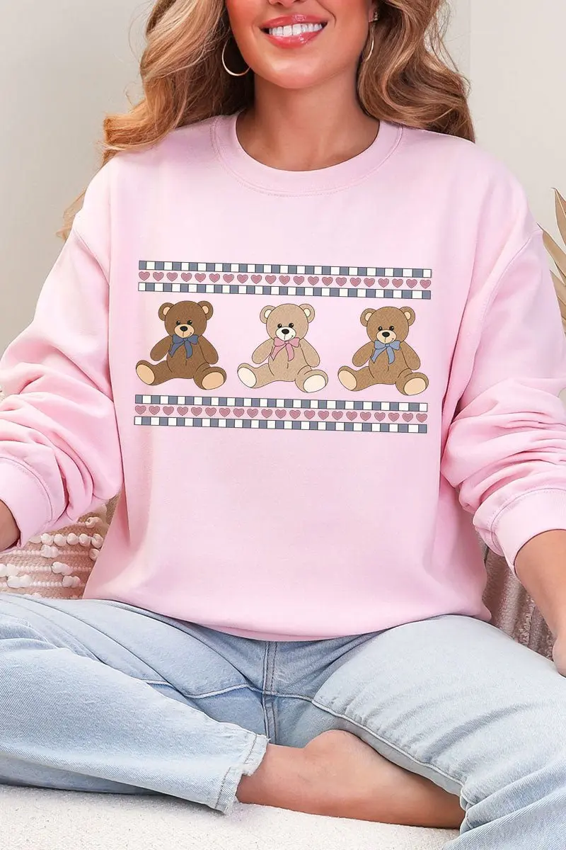 Tiny Teddy Trio Heavy Blend Crew Sweatshirt