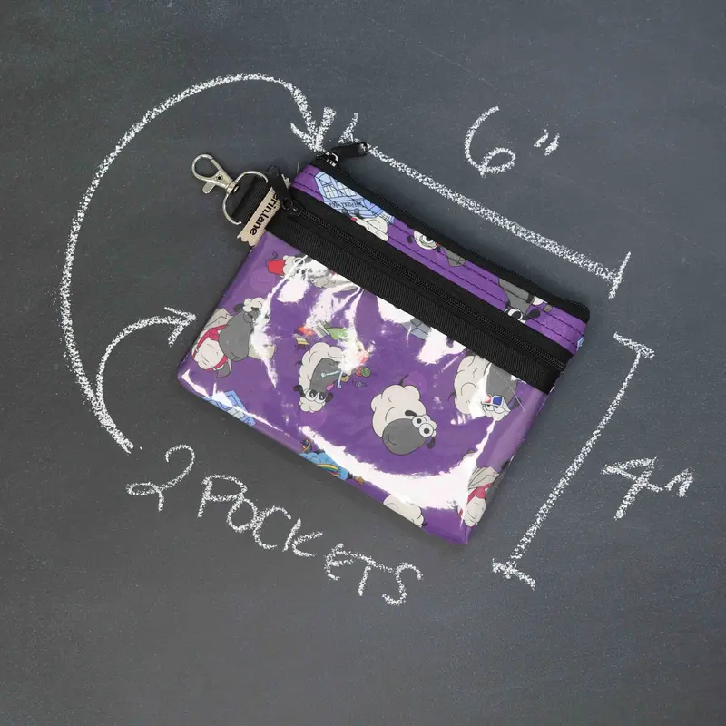 Tiny Trip Double Zippered Wallet in Dr Who Sheeple