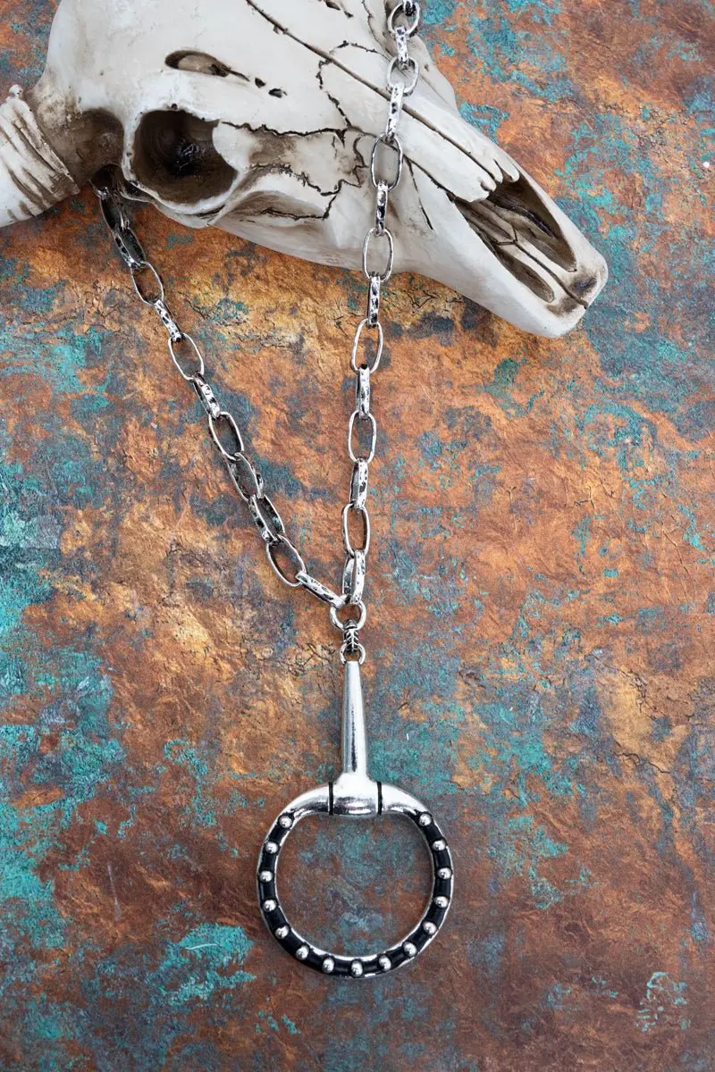 TIPI Lexington Loop Silvertone Necklace