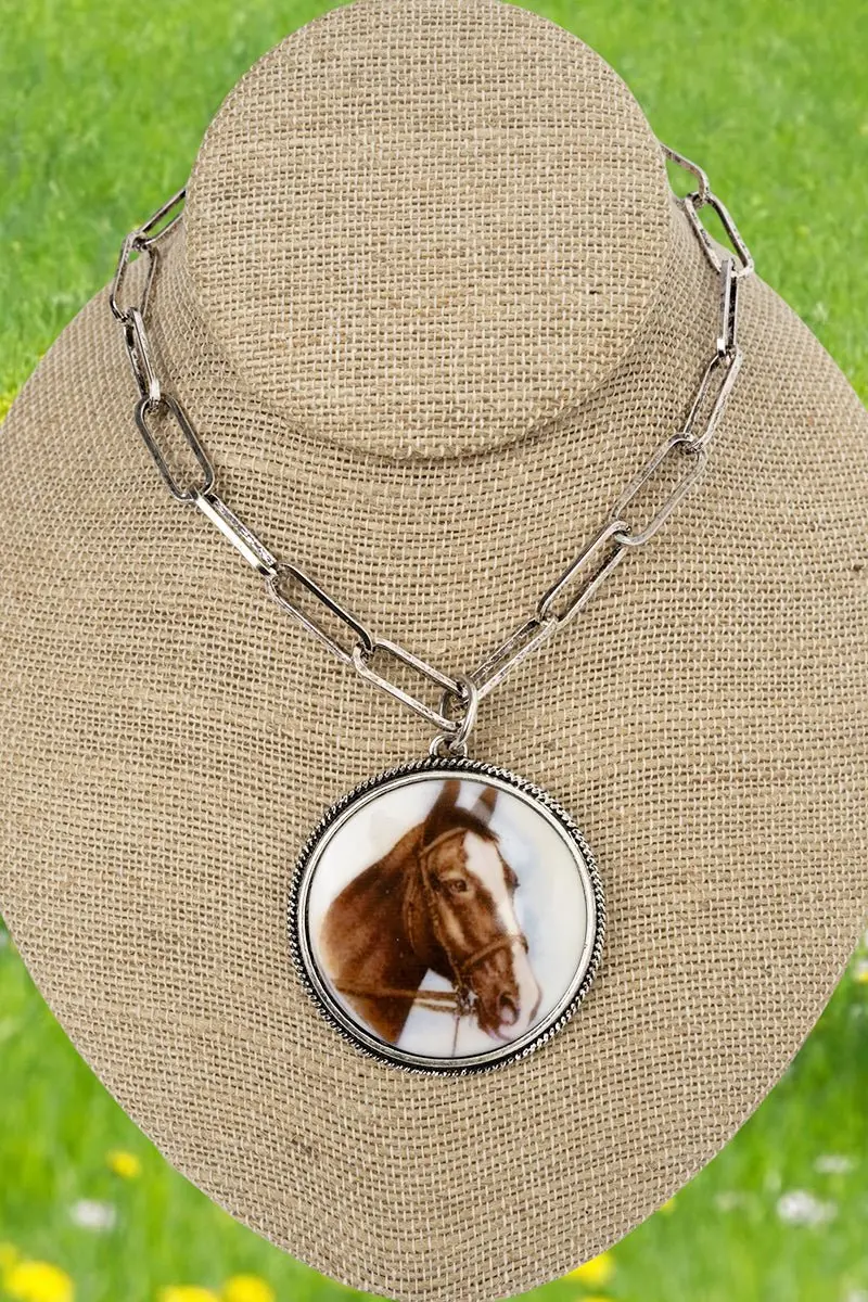 TIPI Mare Medallion Silvertone Necklace