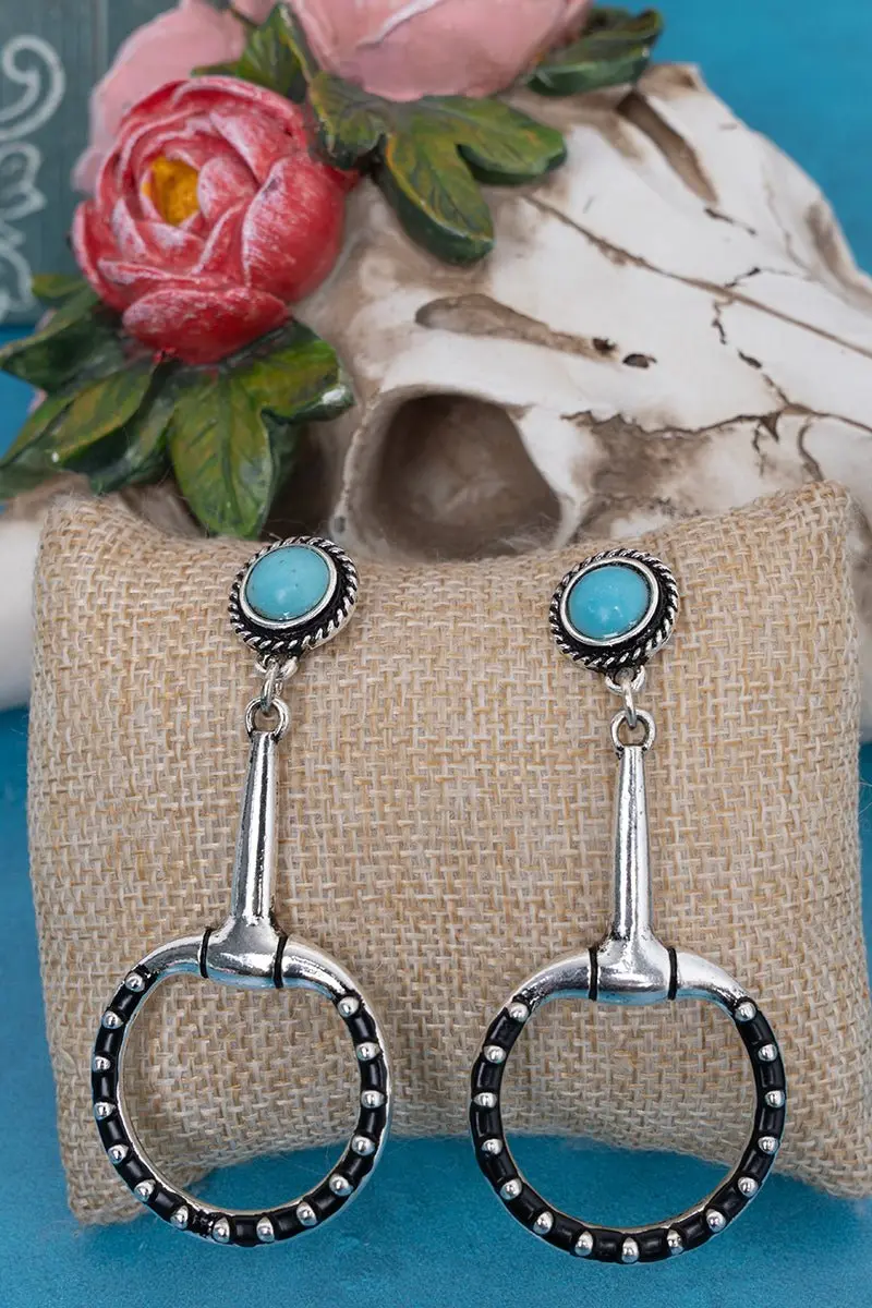 TIPI Turquoise Lexington Luxe Silvertone Earrings
