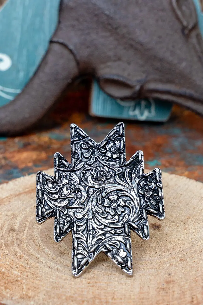 TIPI Winslow Wildflower Silvertone Ring