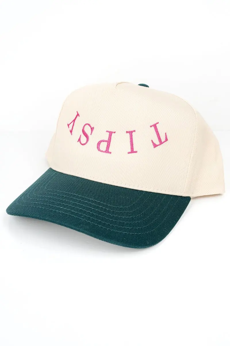 Tipsy Embroidered Five Panel Twill Cap