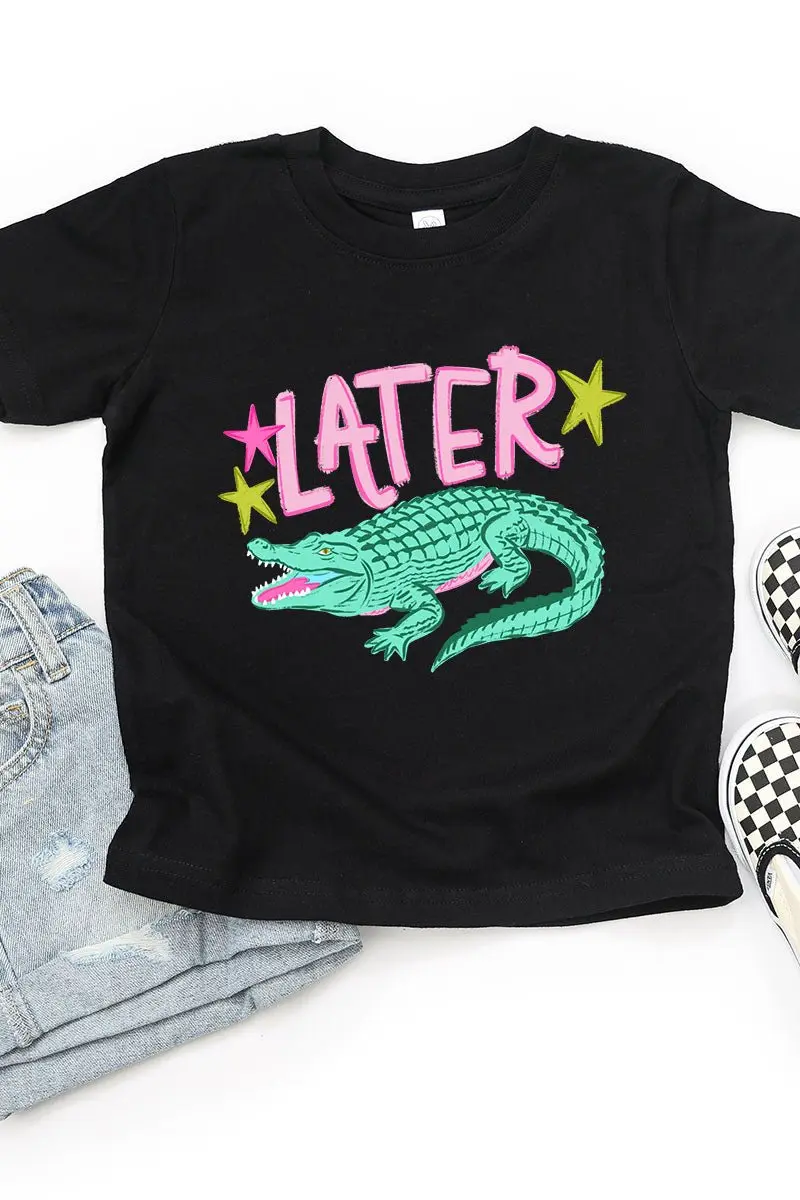 Toddler Pink Later Gator Fine Jersey Tee