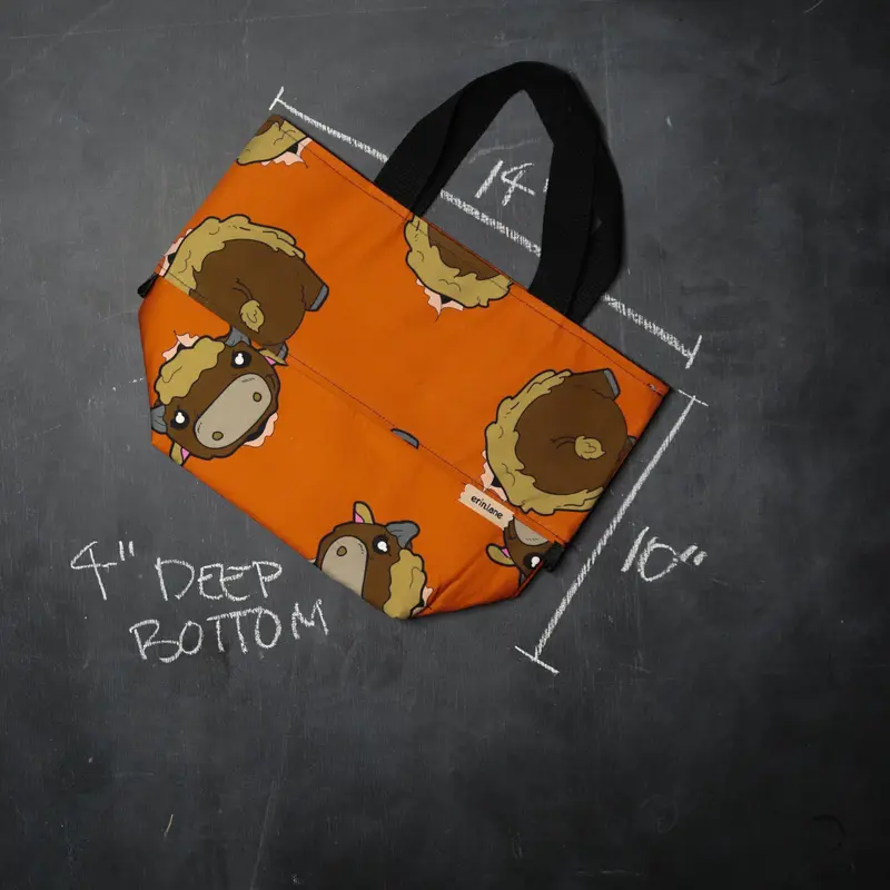 Tote-a-me Collapsing Project Tote in Bison Butts
