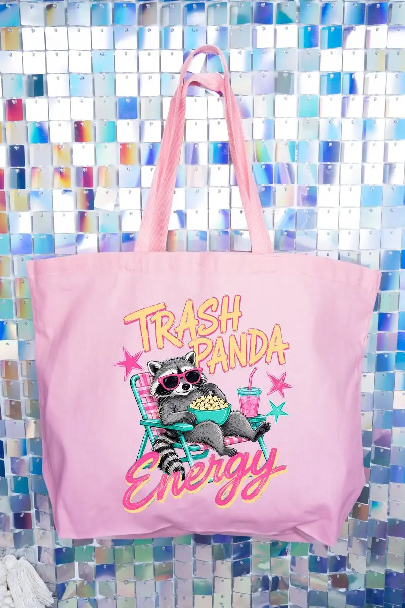 Trash Panda Energy Canvas Jumbo Tote