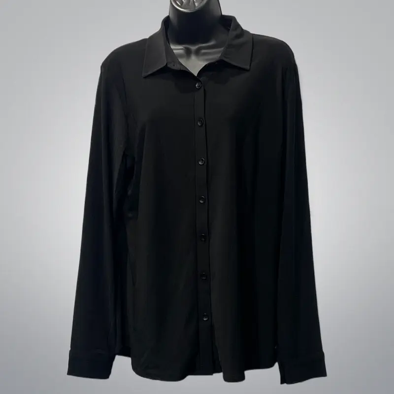 Travel Knit Black Shirt