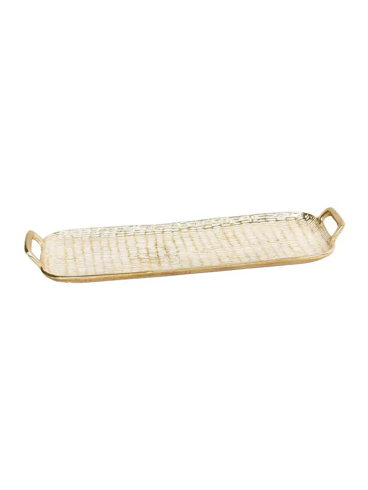 Tray Gold and White Medium by Mary Square