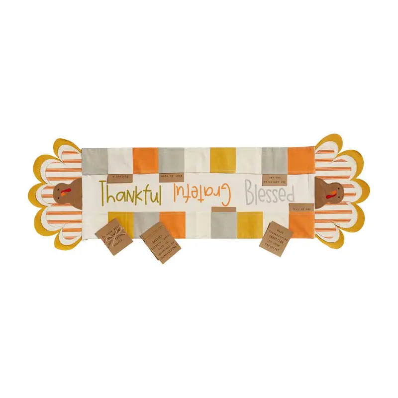 Turkey Table Runner with Cards by Mud Pie