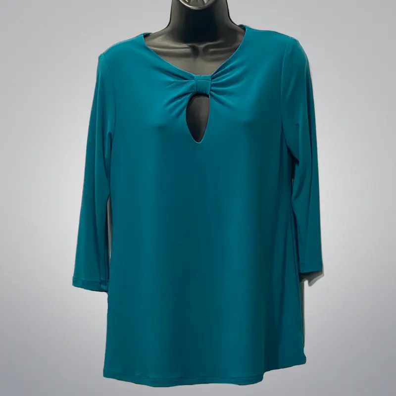 Turquoise 3/4 Sleeves Tunic Top