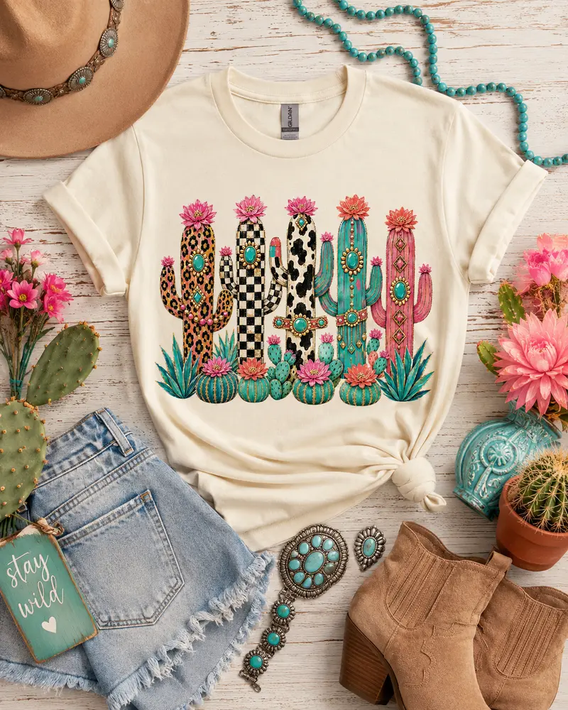 Turquoise Trails Boujee Tee (Natural)