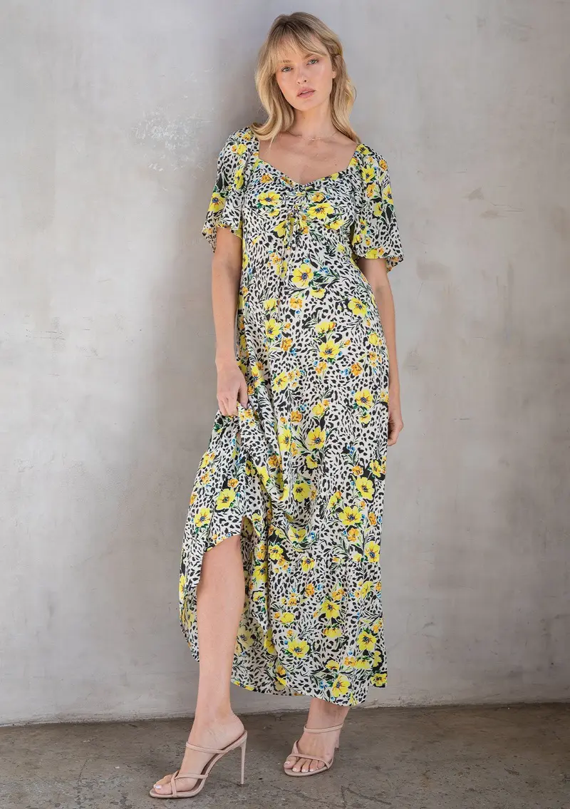 Tuscan Floral Maxi Dress