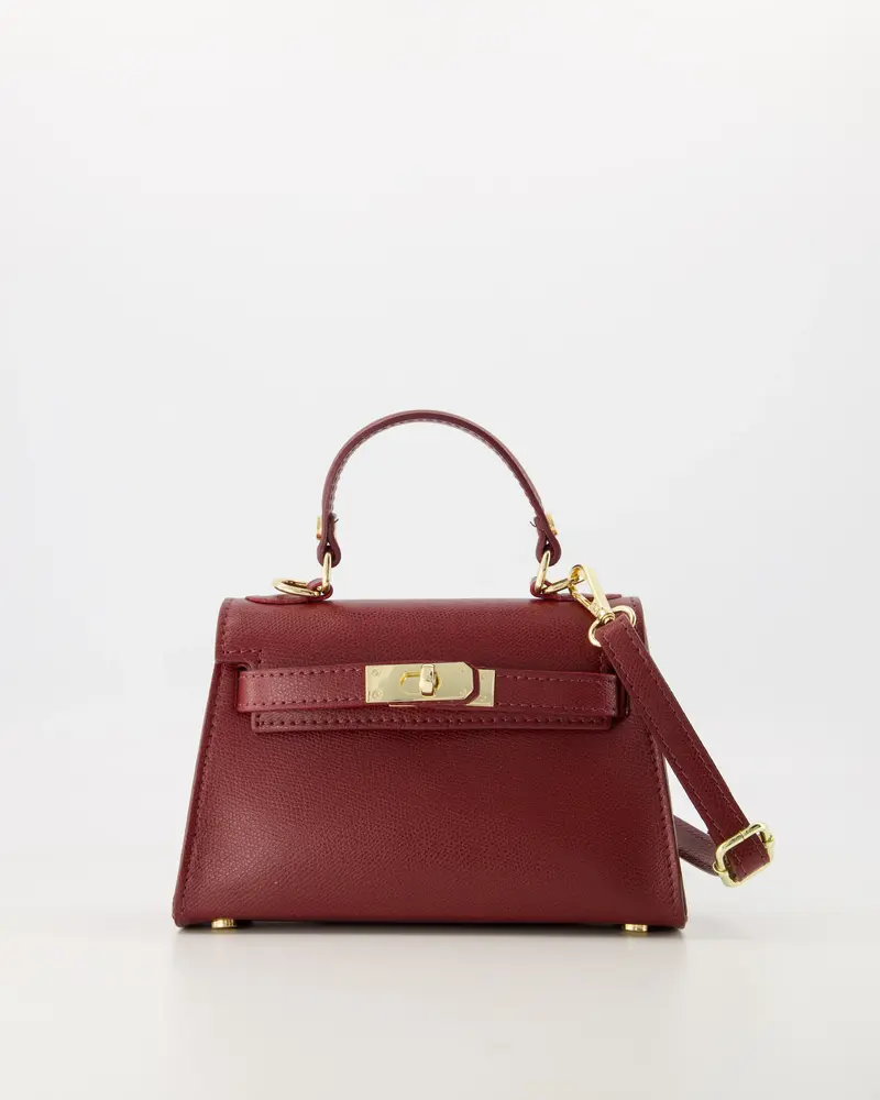 Twist Lock Leather Handbag (in 3 colors)