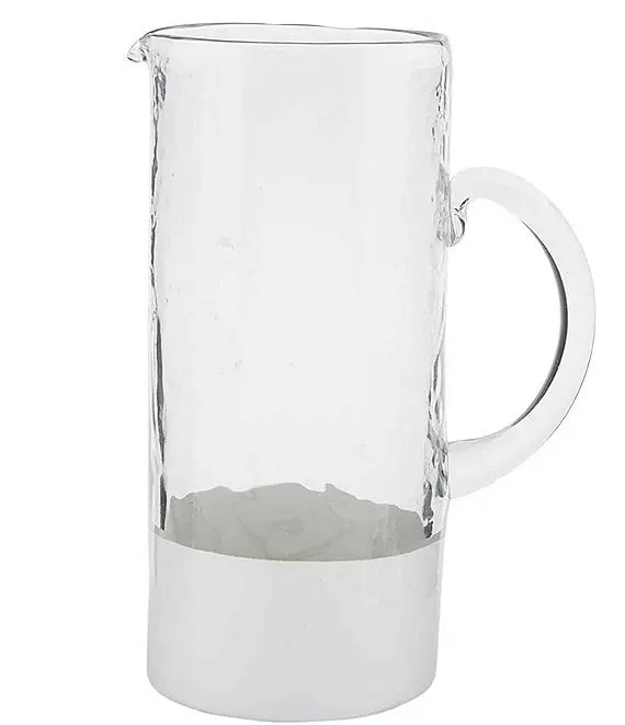Two Toned Glass Pitcher by Mud Pie