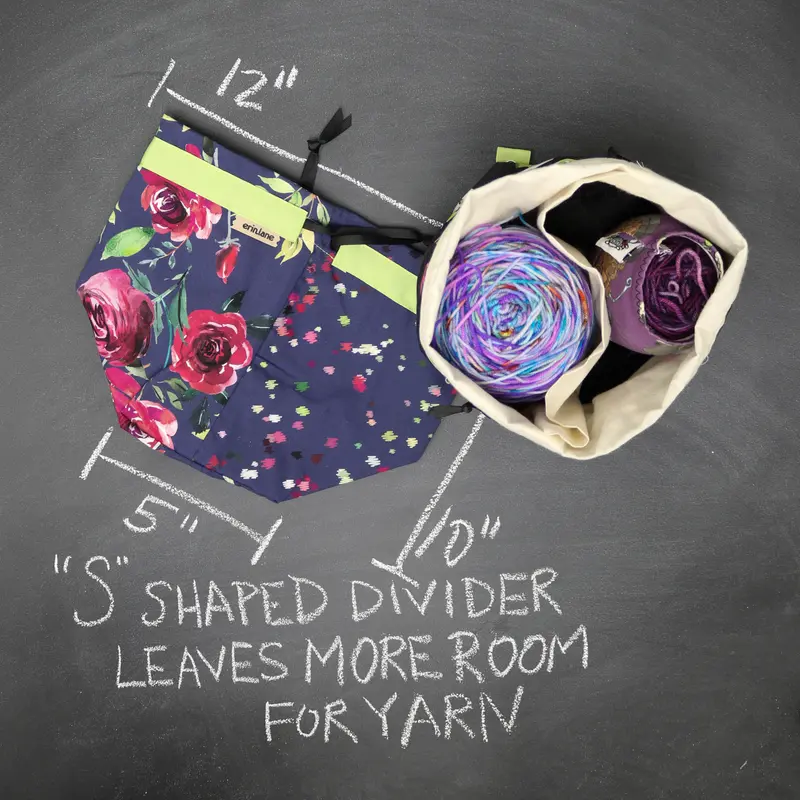 Twofer Drawstring Bag in Garnet Terrace
