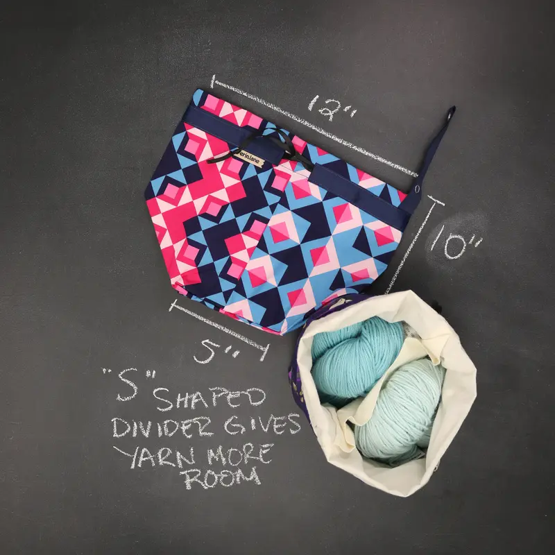 Twofer Drawstring Bag in Pretty in Prisms