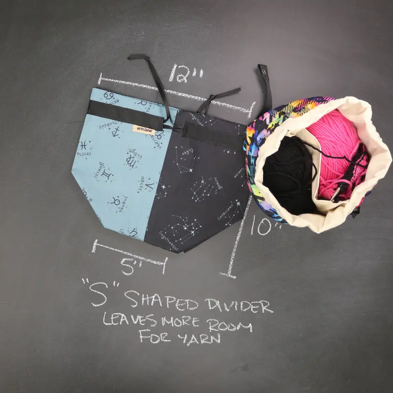 Twofer Drawstring Bag in Stargazer's Voyage