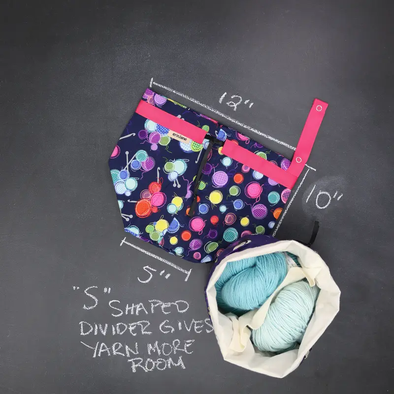 Twofer Drawstring Bag in Sweater Quantity