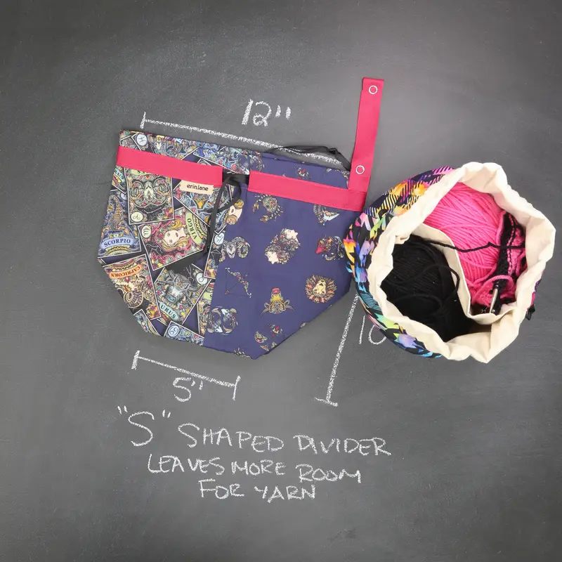 Twofer Drawstring Bag in Zodiac Deck