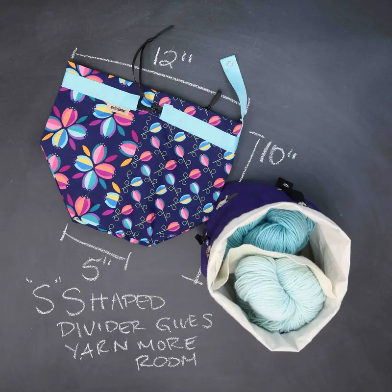 Twofer Project Bag in Cardinal Blooms