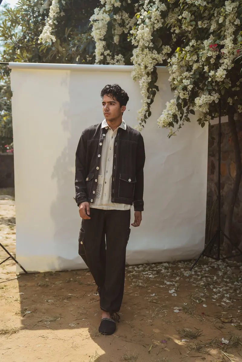 Unisex Black Bomber & Utility Pants Set