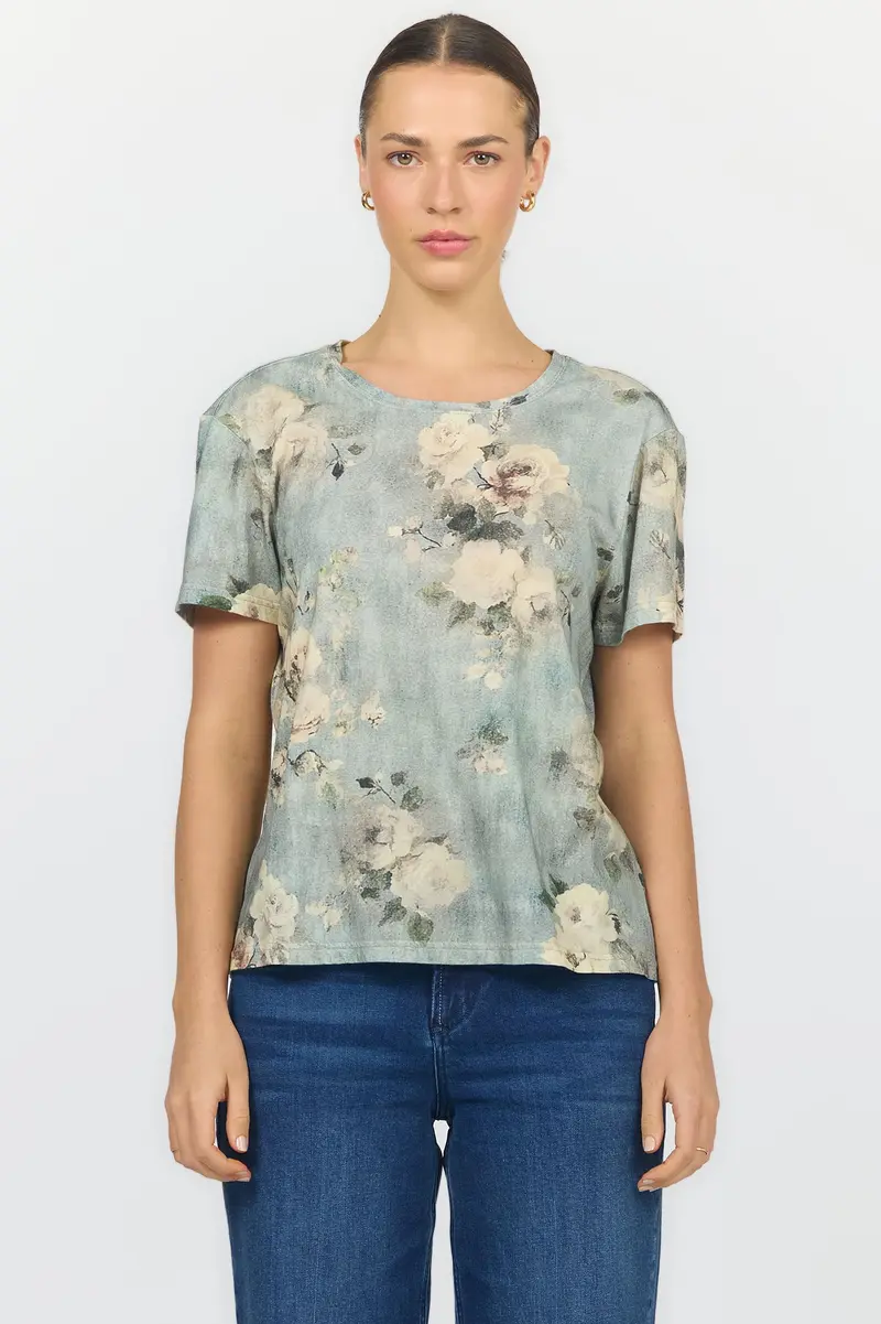 Unity Tee in Sea Glass Garden