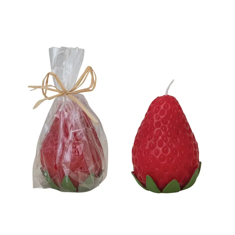 Unscented Strawberry Candle