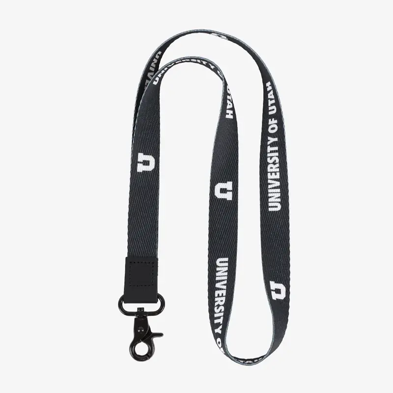UofU Black - Neck Lanyard