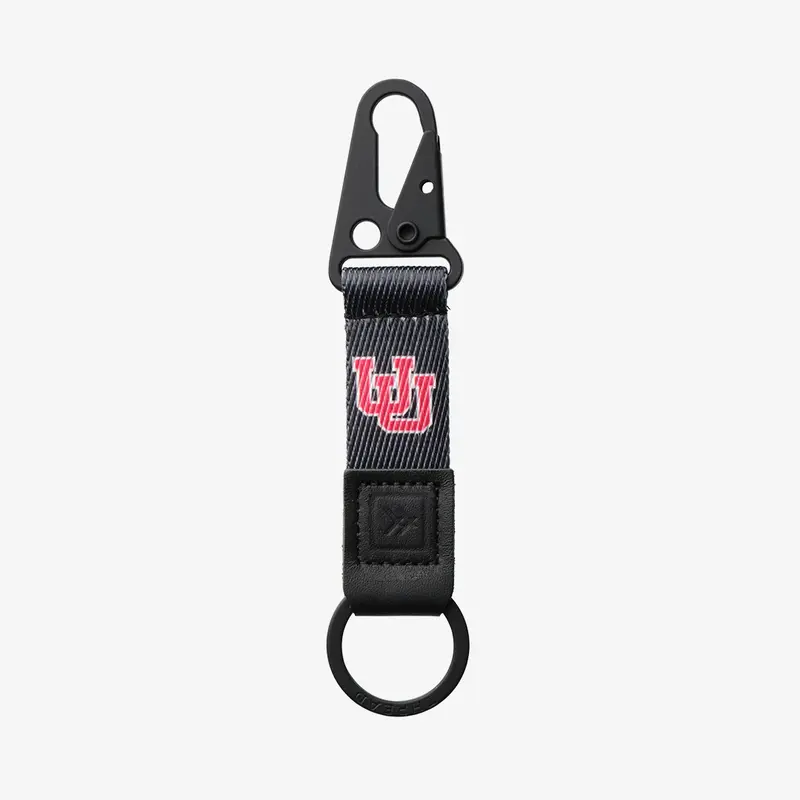 UofU Interlocking Black - Keychain Clip