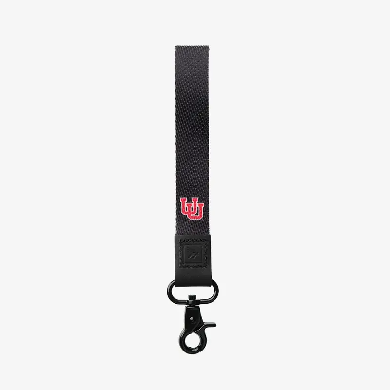 UofU Interlocking Black - Wristlet Keychain