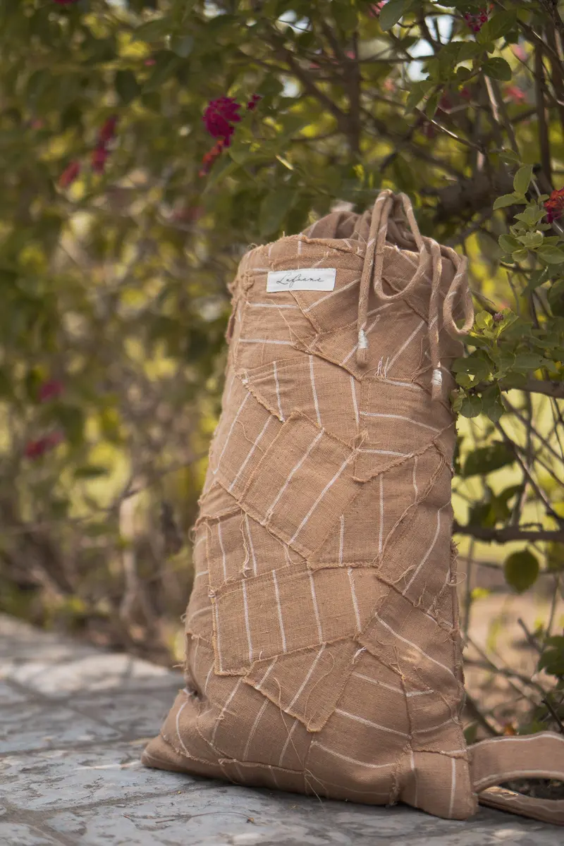 Upcycled Drawstring Bag
